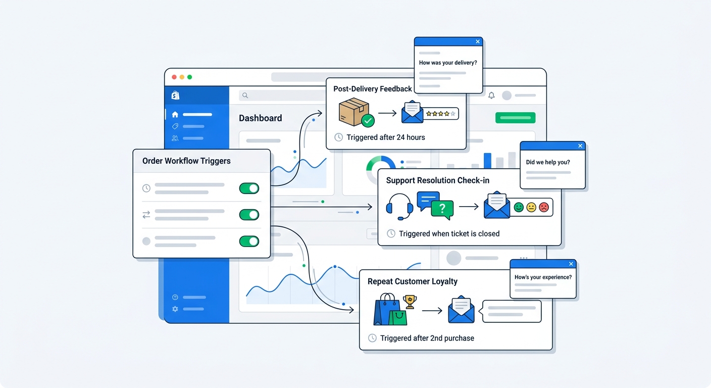 "Automated Email Surveys for Shopify: When, What, and How to Ask"